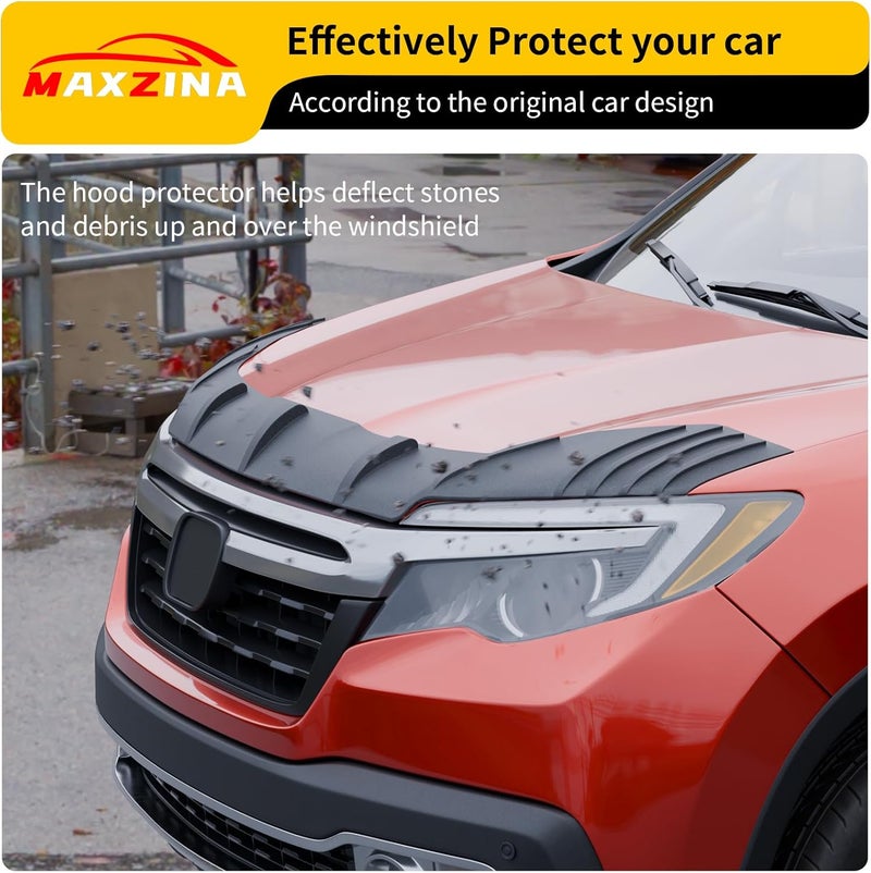 Maxzina Hood Protector Compatible with 2017-2020 Honda Ridgeline 2016-2022 Pilot 2019-2021 Passport Hood Shield TPE Hood Deflector Hood Guard for 2019 Ridgeline Accessories - Image 5